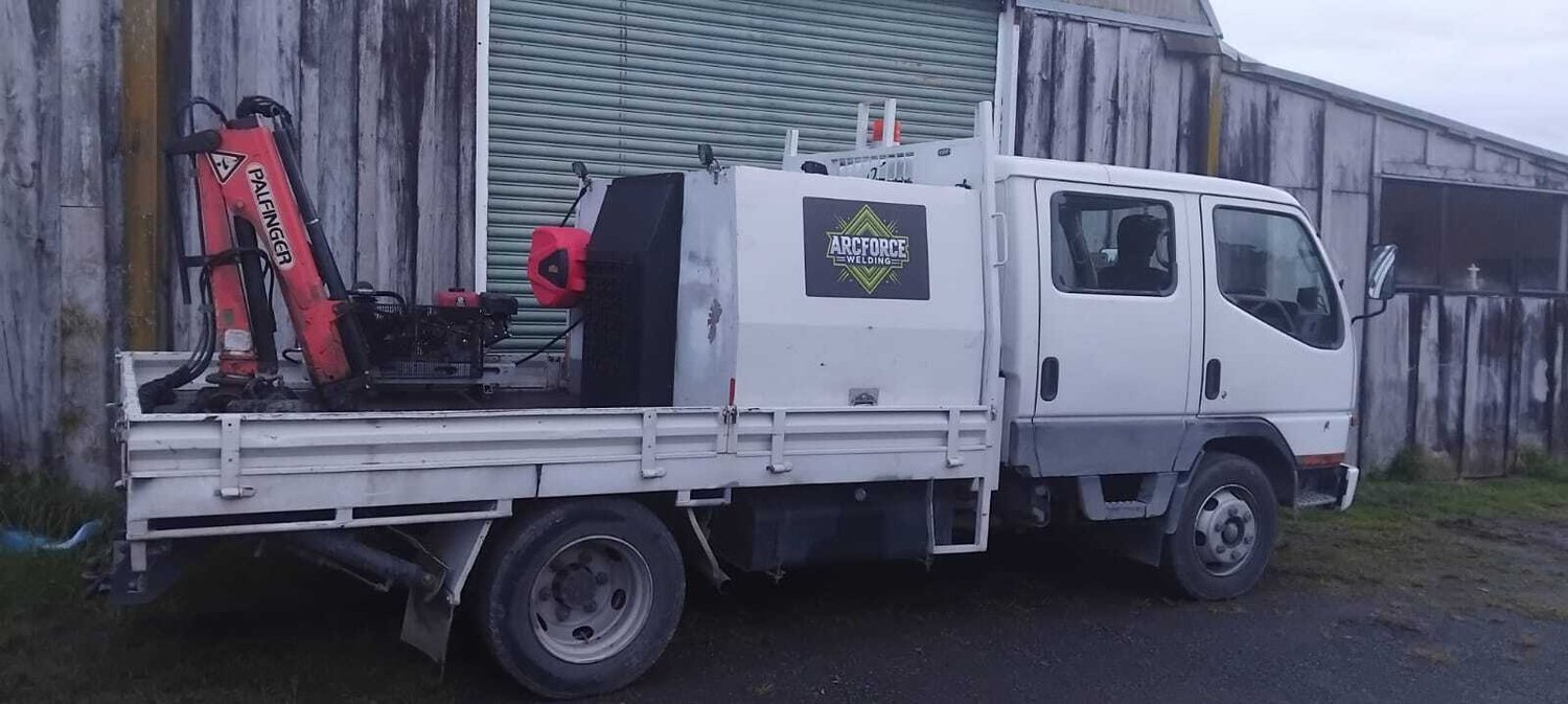 ArcForce Welding fully equipped mobile welding truck with Hiab crane — Auckland and Waikato
